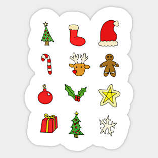 Christmas Stickers Color Sticker